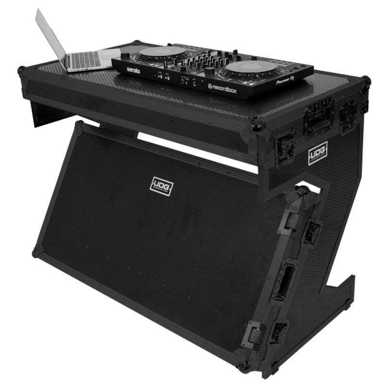 Udg gear U91072BL -ULTIMATE FLIGHT CASE PORTABLE Z-STYLE DJ TABLE BLACK PLUS (WHEELS)