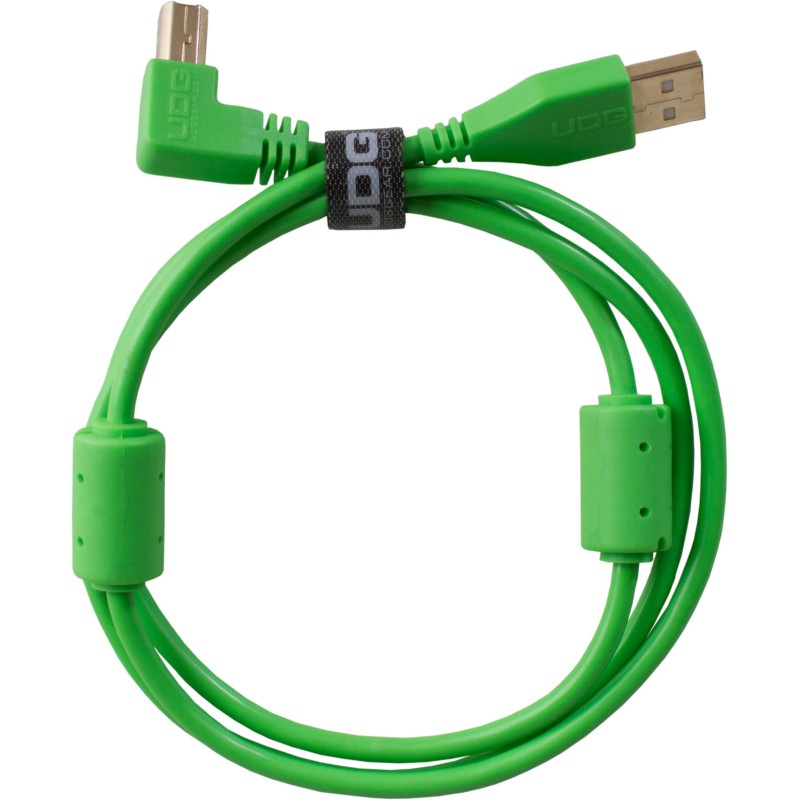 Udg gear U95004GR - ULTIMATE AUDIO CABLE USB 2.0 A-B GREEN ANGLED 1M