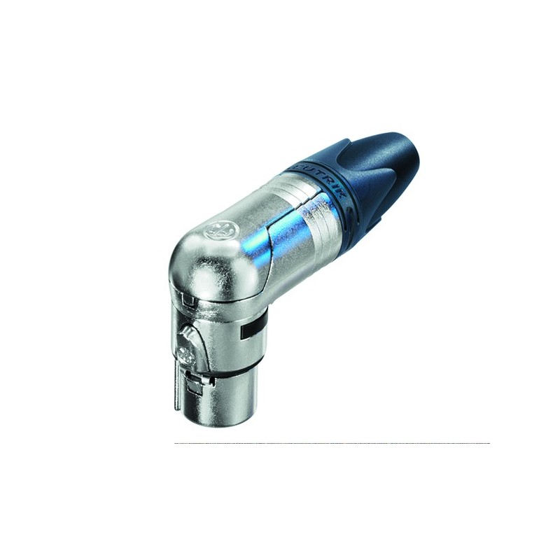 Neutrik, Professional XLR 3-pole right angle female connector.