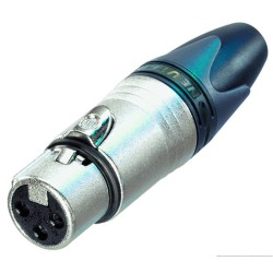 Conector XLR profissional Neutrik fêmea para cabo com 3 polos. 2