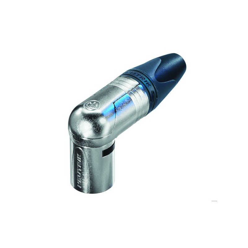 Neutrik, Professional XLR 3-pole right angle male connector.