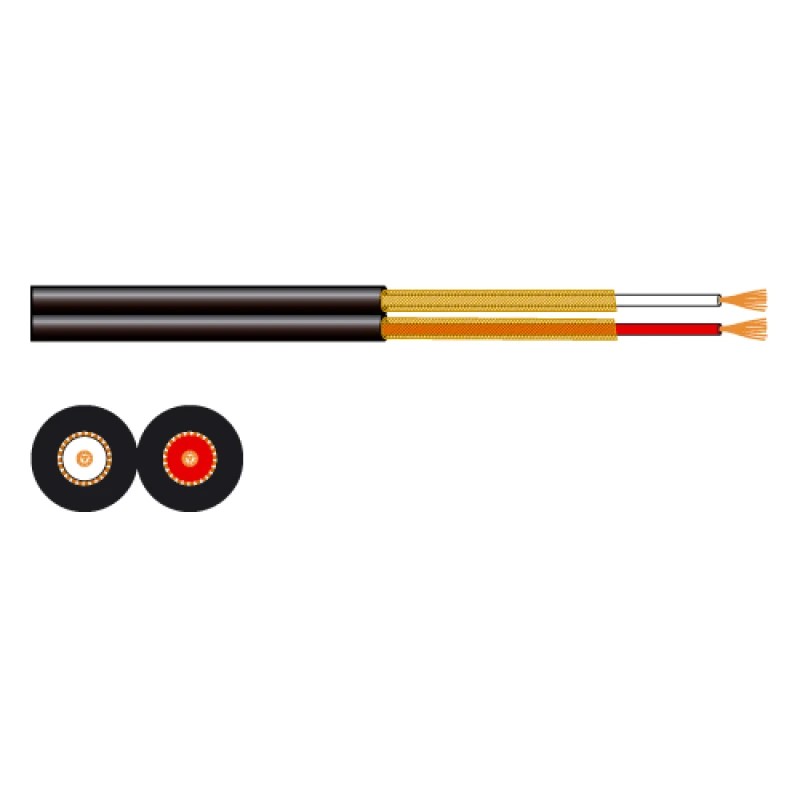 Rollo de cable A/V de 2 conductores