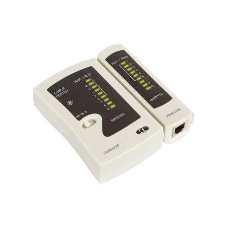 Verificador de cabos RJ-45, RJ-11 e RJ-12