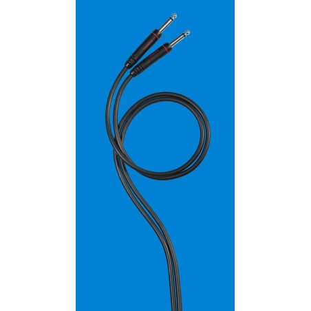Cavo connessione strumenti musicali. Diametro esterno 6.0 mm con schermo a treccia in rame rosso.