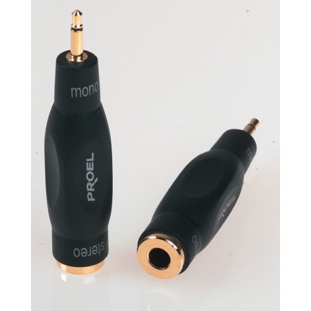 JACK MONO Male Ø 3.5mm - JACK STEREO Female Ø 6.3mm