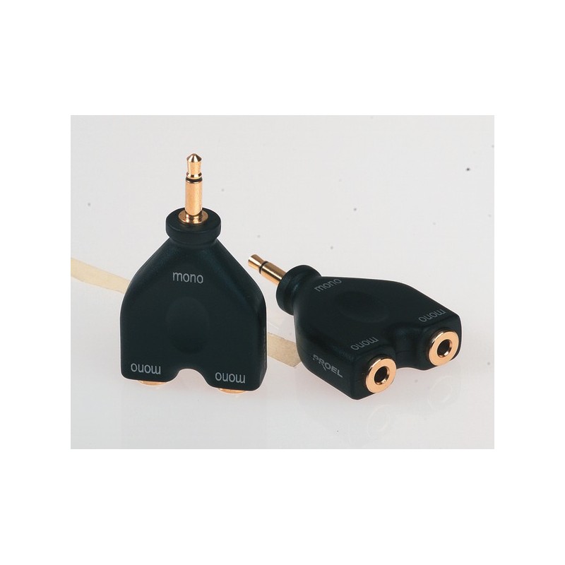JACK MONO Male Ø 3.5mm - 2 JACK MONO Female Ø 3.5mm
