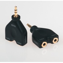 JACK STEREO Male Ø 3.5mm - 2 JACK MONO Female Ø 3.5mm 2