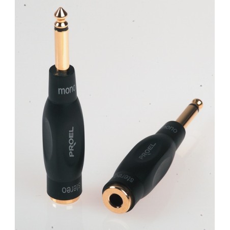 JACK MONO Male Ø 6.3mm - JACK STEREO Female Ø 6.3mm