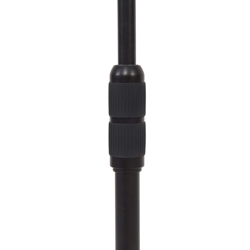 Professional telescopic boom microphone stand, featuring die-cast aluminum heavy duty tripod base and upper joint.
