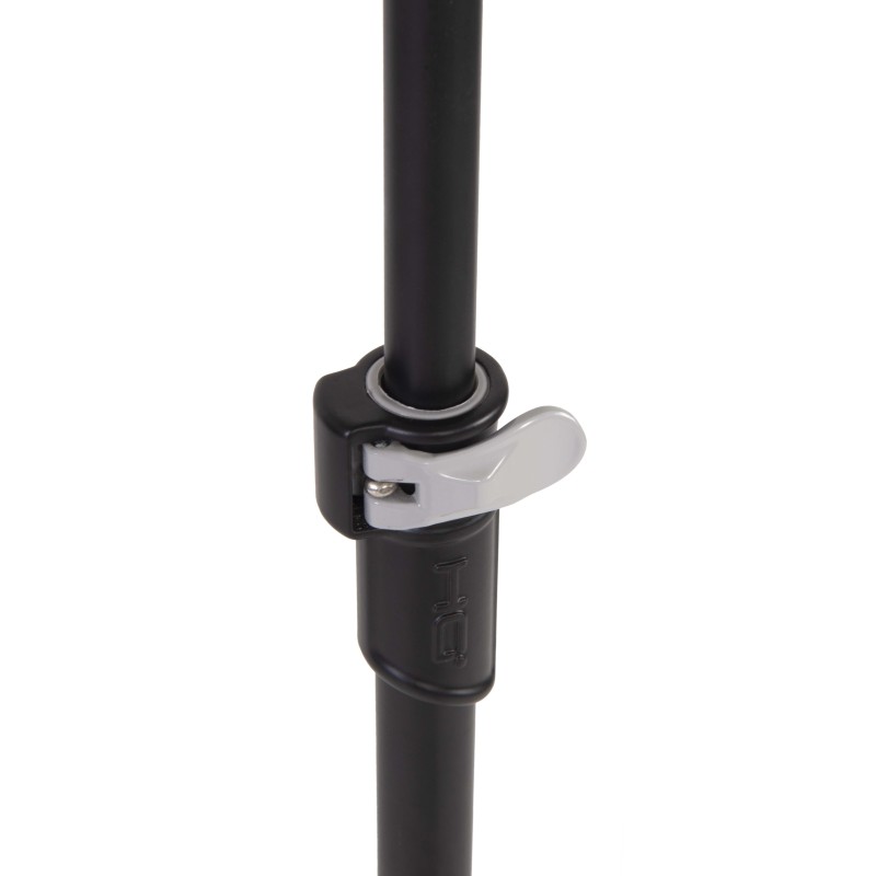 Ultra-light professional music stand with three fully collapsible sections.