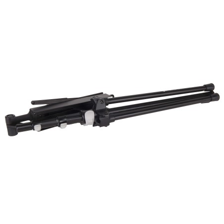 Ultra-light professional music stand with three fully collapsible sections.