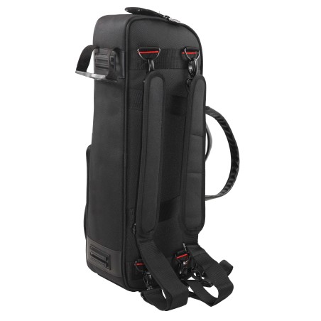 Saco almofadado para trompete em poliéster 1680D impermeável. Disponível na cor preta.