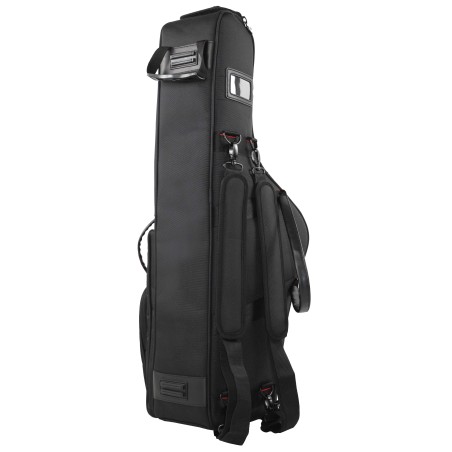 Padded Tenor saxophone bag made of waterproof 1680D polyester material. Available in black color.