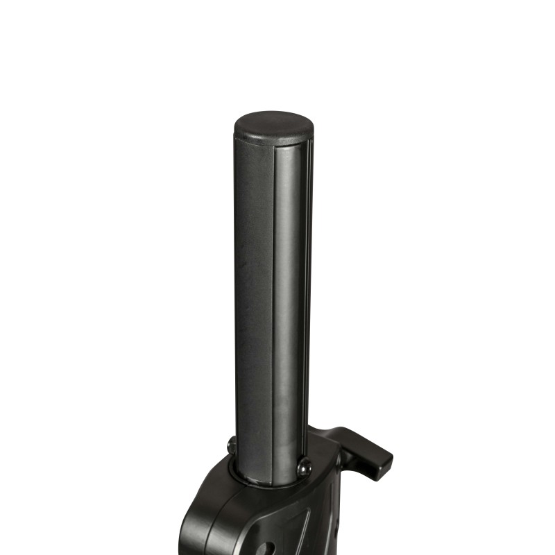 Suporte profissional ajustável em altura para altifalantes. Preto fosco.