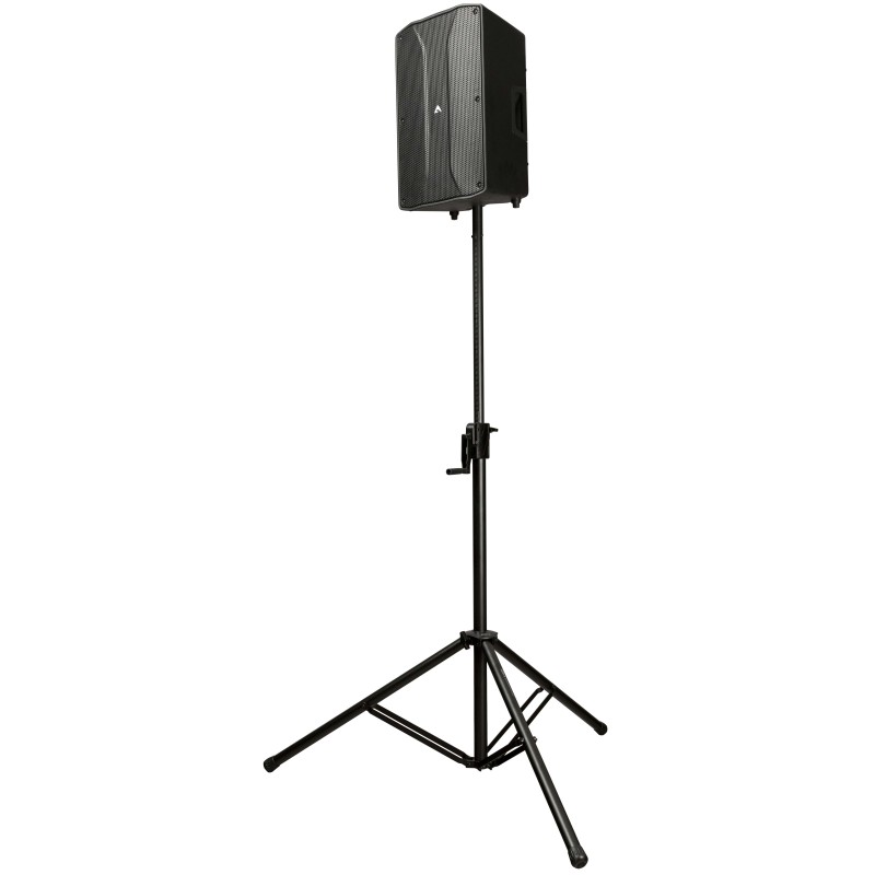Professional heigth adjustable speaker stand. Matt black.