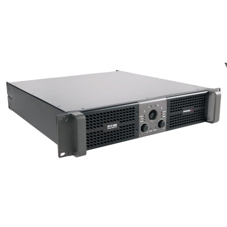 Amplificador estéreo 2 x 3000 W a 2 ohm com CLIP limiter selecionável