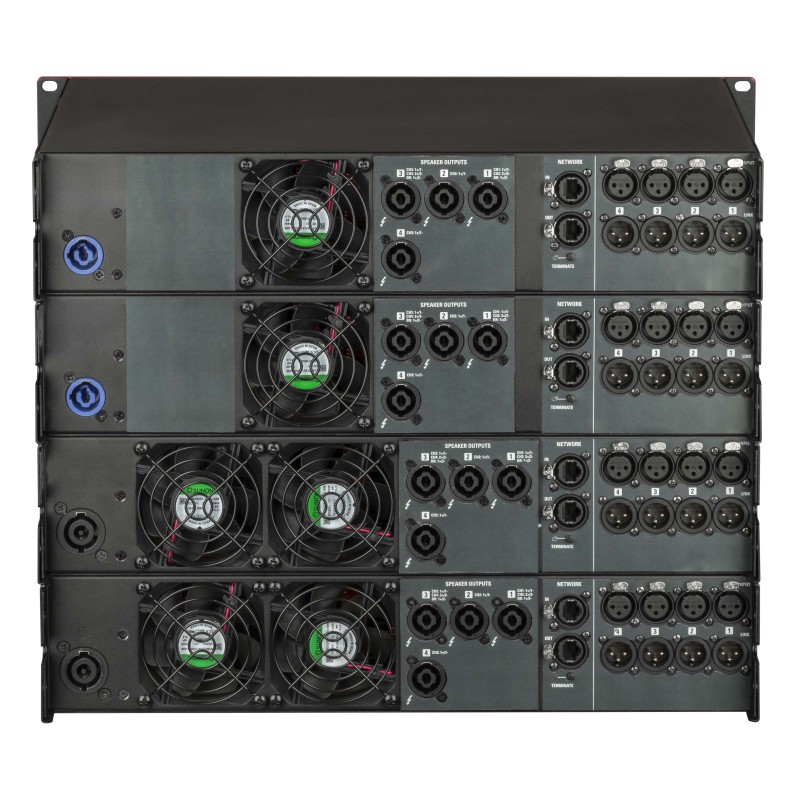 20 000W - 4 channels, High-power, Class D, DSP Power Amplifier with Universal SMPS and PFC
