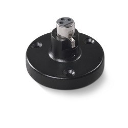 Metal base with XLR connector for gooseneck microphone. This base can be fixed with screws. 2