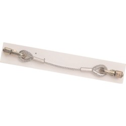Cavo in acciaio inossidabile ø 6 mm completo di 2 ganci AC179. 2