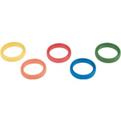 Colour identification plastic rings to use on Amphenol XLR male and female connectors. 2