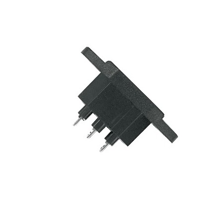 Spina da pannello tripolare in materiale plastico ad alta resistenza a norme CEE (CA/230V~/10A).