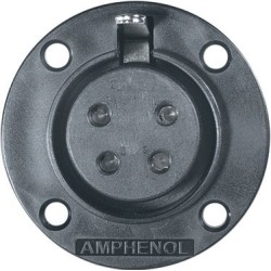Presa da pannello di potenza serie AMPHENOL con flangia tonda in materiale termoplastico, 4 poli. 2