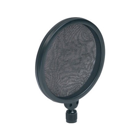 ABS anti-sibilant pop filter frame with 5/8' connection.