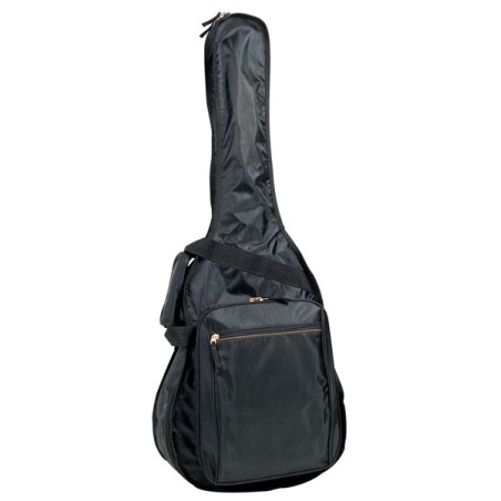Saco para guitarra clássica em nylon 420D à prova de rasgão. Disponível em preto.