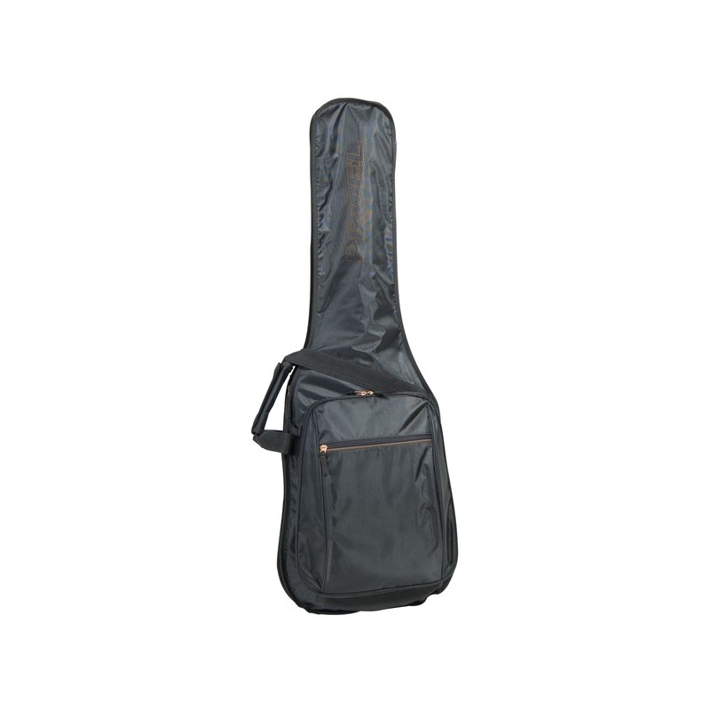 Saco para guitarra elétrica em nylon 420D à prova de rasgão. Disponível em preto.