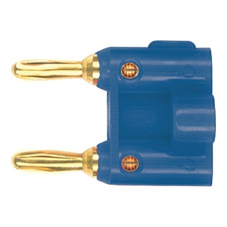 Spinotto Banana Plug doppio con contatti dorati.