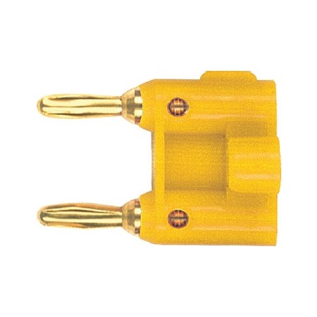 Dual banana plug with gold plated contacts.