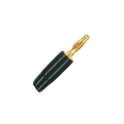 Single banana plug with gold plated contacts and protective sleeve. 2