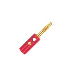 Single banana plug with gold plated contacts and protective sleeve. 2