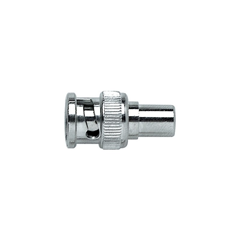 BNC male connector resistive terminator, 50 Ohm, all metal.