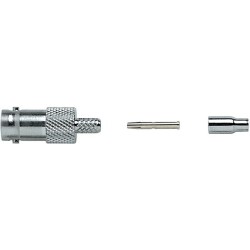 Crimp BNC cable mount female socket, 50 Ohm, all metal. For RG58 cable. 2