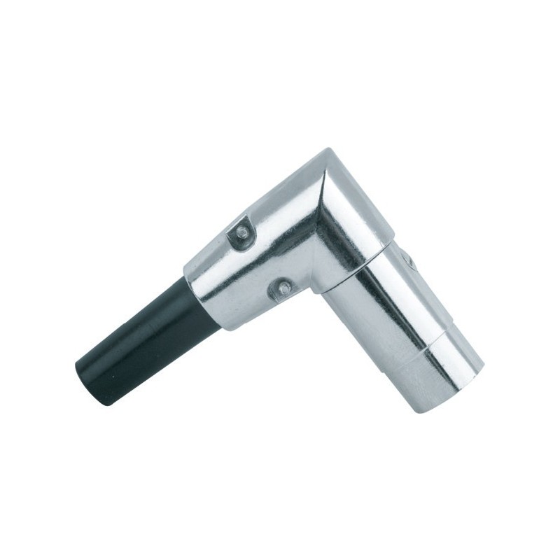 Spina volante professionale DIN angolare a 90° schermata con manicotto in ottone nichelato 5 poli 45°.