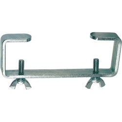 Staffa zincata per barre fari con due viti bloccanti. 2