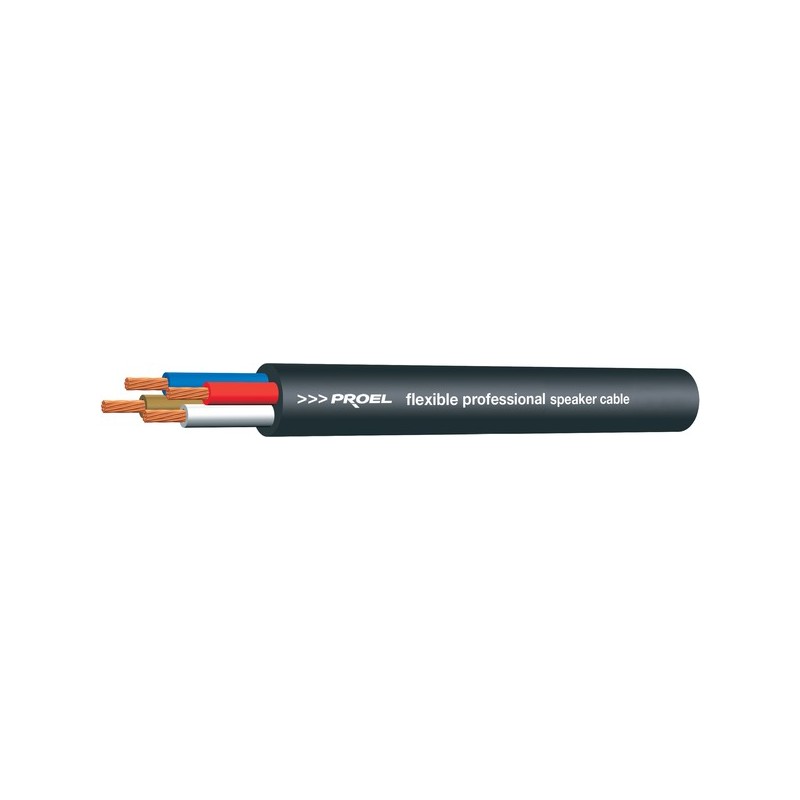 Cavo ultraflessibile a 4 conduttori twistato con guaina esterna in PVC non propagante la fiamma per casse acustiche.