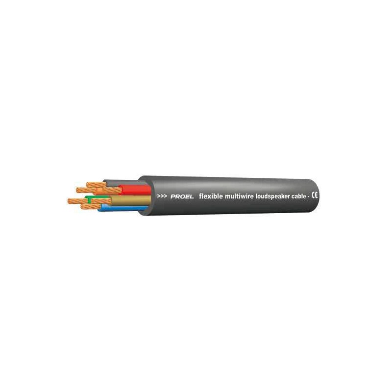 Flexible 6 twisted conductors speaker cable for passive loudspeakers