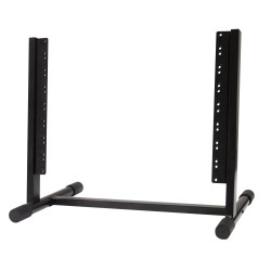 Suporte de mesa de 8 unidades de 19" com rack basculante inclinado.  2