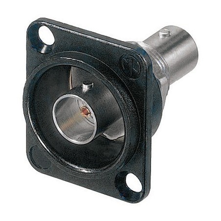 Presa da pannello BNC, con flangia quadrata compatibile con serie D.
