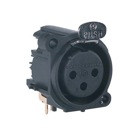 Presa da pannello Neutrik XLR con push in nylon, 3 poli.