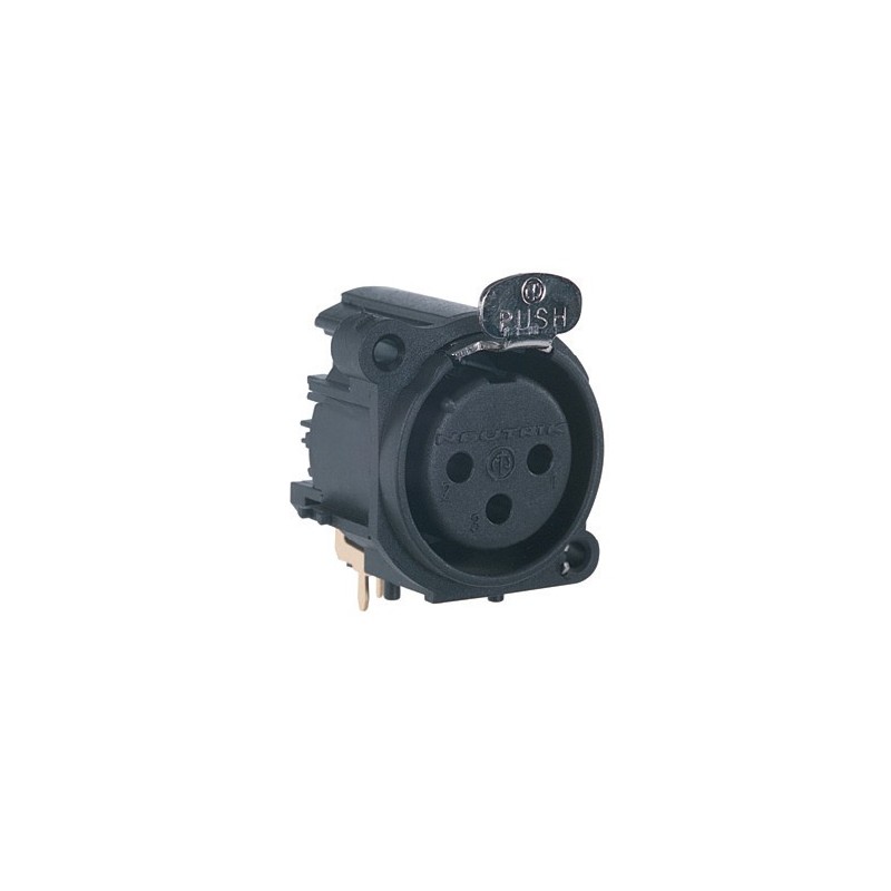 Presa da pannello Neutrik XLR con push in nylon, 3 poli.