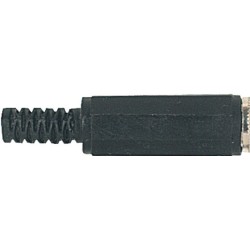 Cable mount mono jack female socket Ø 3.5 mm. with PVC sleeve and Ø 5 mm. cable spring. 2