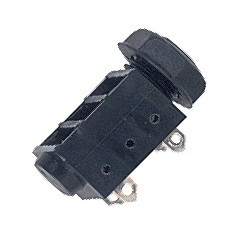 Presa da pannello jack mono Ø 6.3 mm.-1/4' a 2 poli, con interruttore e contatti a saldare. 2