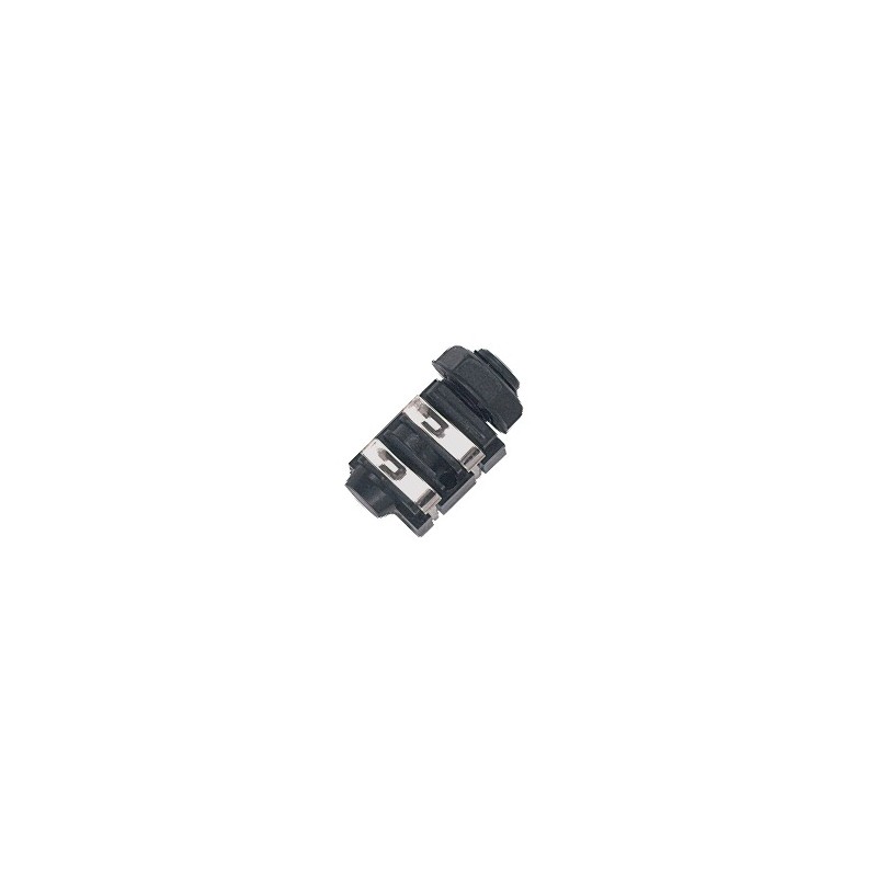 Panel mount mono jack female socket Ø 6.3 mm.-1/4', 2 poles, PCB mounting version.