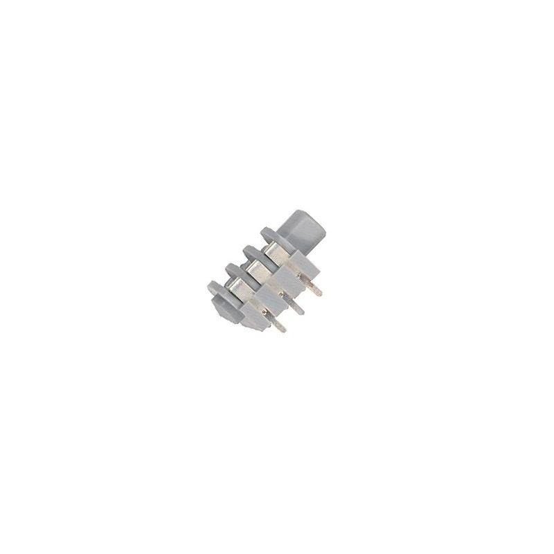 Presa da pannello jack stereo Ø 6.3 mm.-1/4' a 3 poli, con interruttore, versione circuito stampato.