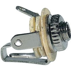 Presa da pannello jack mono Ø 2.5 mm. con interruttore, contatti a saldare. 2