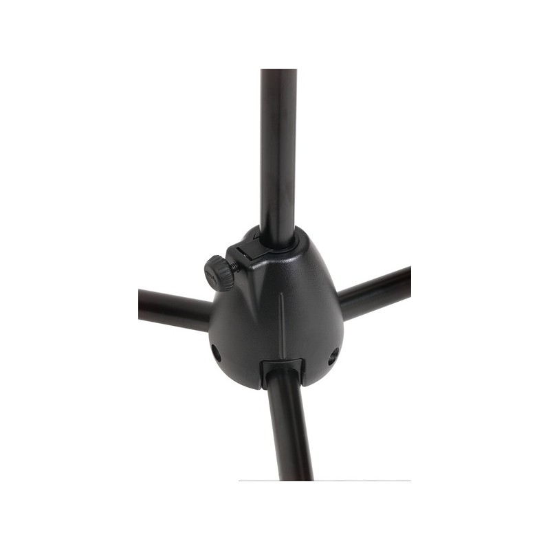 Professional low-level microphone stand with telescopic boom, tripod aluminium base