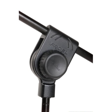 Professional low-level microphone stand with telescopic boom, tripod aluminium base